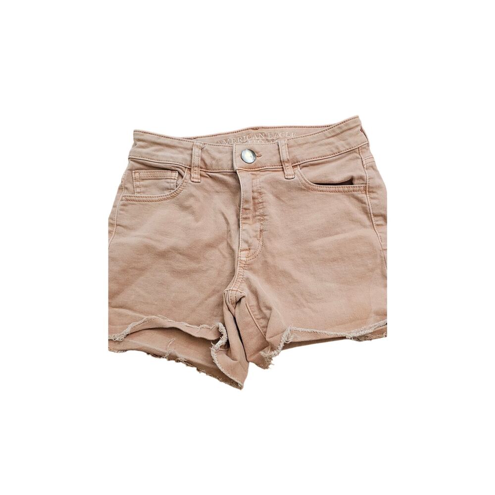 American Eagle pink super super stretch high rise favorite size‎ 0 shorts